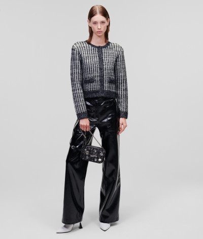 SVETR KARL LAGERFELD BOUCLE KNIT CARDIGAN - Fotografie č. 4