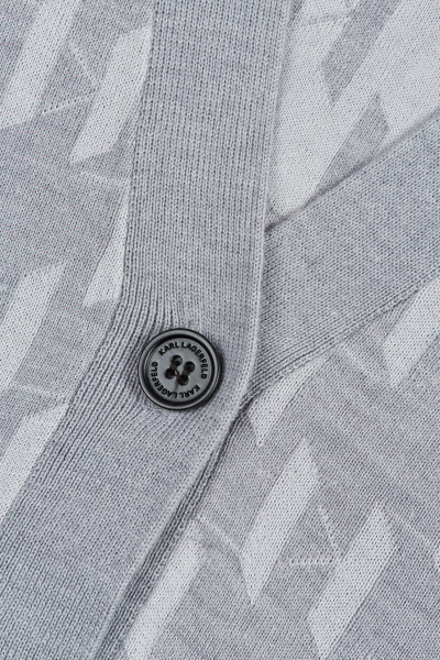 SVETR KARL LAGERFELD LONG MONOGRAM CARDIGAN - Fotografie č. 2