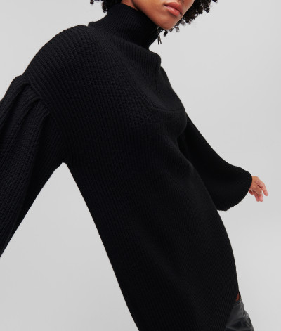 PULÓVER KARL LAGERFELD LONG KNIT TUNIC W/LOGO - Kép 5
