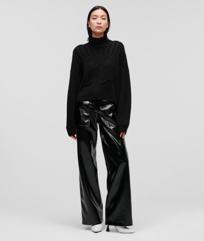 SVETR KARL LAGERFELD CHUNKY KL SOUTACHE TURTLENECK - Fotografie č. 1