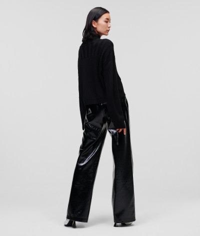 SVETR KARL LAGERFELD CHUNKY KL SOUTACHE TURTLENECK - Fotografie č. 3