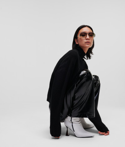 SVETR KARL LAGERFELD CHUNKY KL SOUTACHE TURTLENECK - Fotografie č. 4