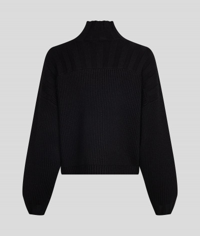 SVETR KARL LAGERFELD CHUNKY KL SOUTACHE TURTLENECK - Fotografie č. 9