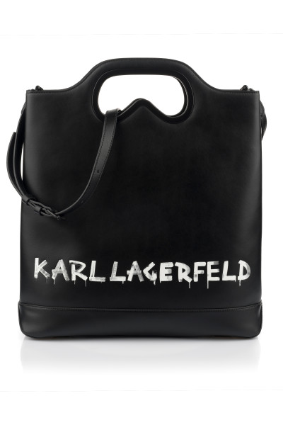 KABELKA KARL LAGERFELD KARL ARCHIVE LEATHER TOTE - Fotografie č. 2