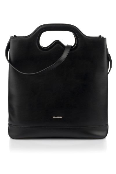 KABELKA KARL LAGERFELD KARL ARCHIVE LEATHER TOTE - Fotografie č. 3
