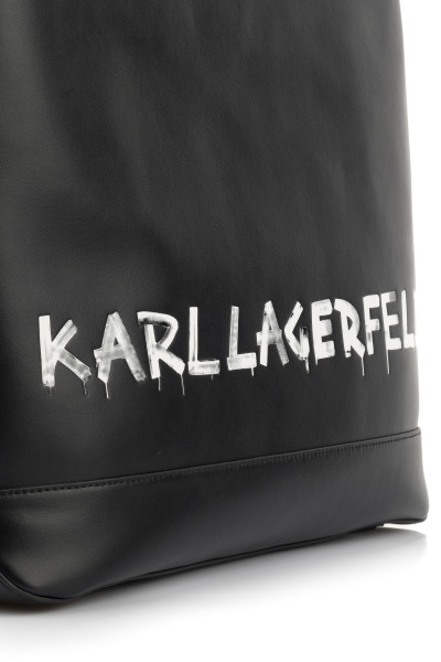 KABELKA KARL LAGERFELD KARL ARCHIVE LEATHER TOTE - Fotografie č. 4