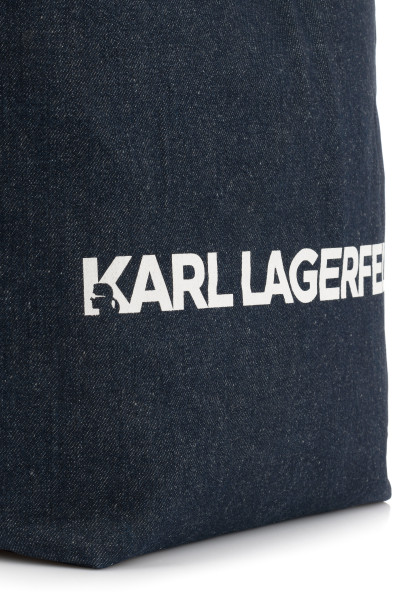KABELKA KARL LAGERFELD K/LOGO DENIM CANVAS SHOPPER - Fotografia č. 4