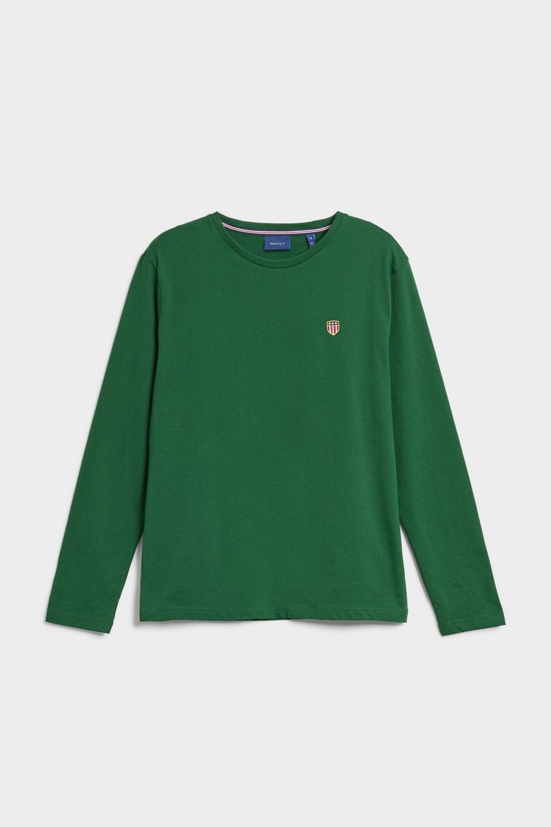 GANT Herren T-Shirt Mit Logo-Aufdruck | Langarm, Hoher Baumwollanteil – Bequemer Basic Für Lässige Outfits