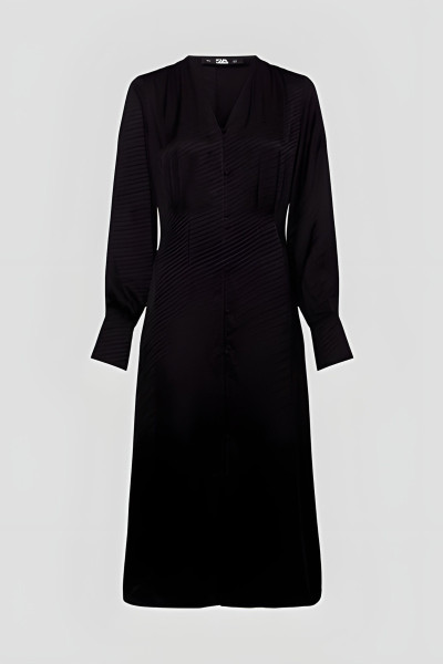 RUHA KARL LAGERFELD LOGO JACQUARD SHIRTDRESS - Kép 1