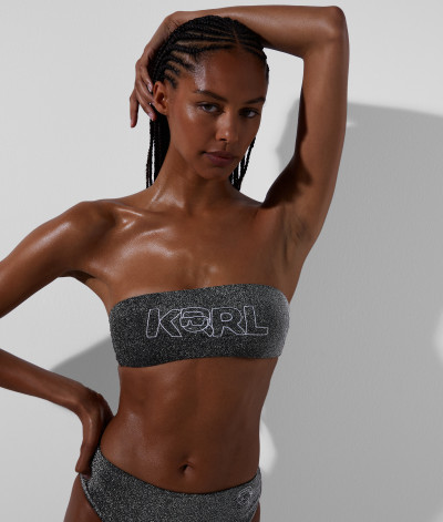 PLAVKY KARL LAGERFELD IKONIK 2.0 LUREX BANDEAU - Fotografie č. 2