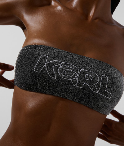 PLAVKY KARL LAGERFELD IKONIK 2.0 LUREX BANDEAU - Fotografie č. 5