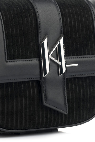 KABELKA KARL LAGERFELD K/SADDLE SP MD CB CORDUROY - Fotografia č. 4