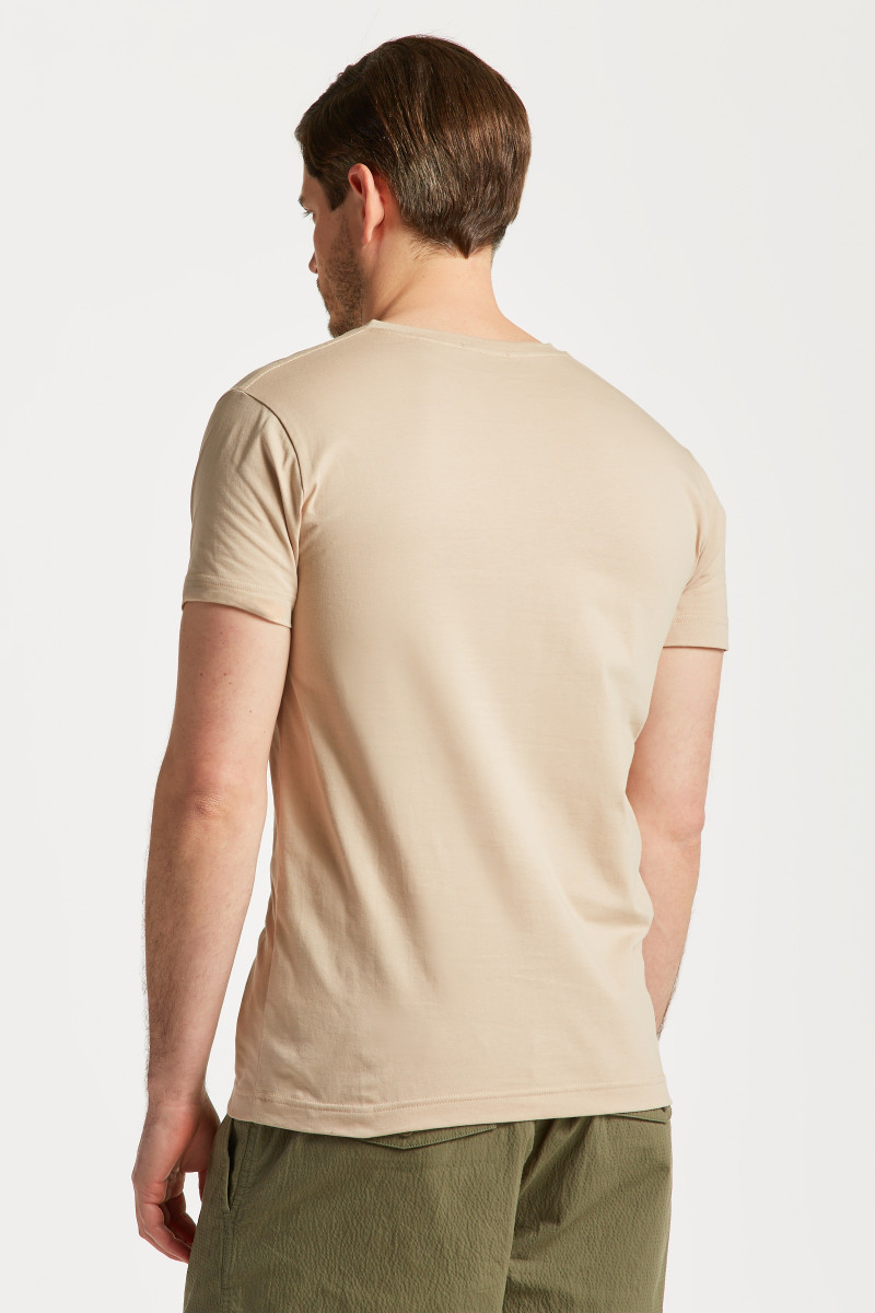 TRIČKO GANT ORIGINAL SLIM VNECK TSHIRT dry sand2 GANT SK