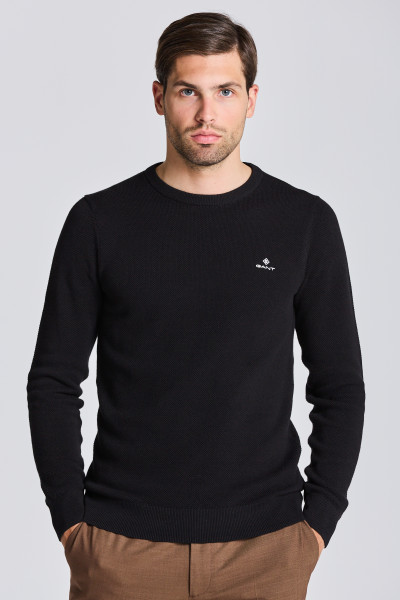 SVETER GANT COTTON PIQUE C-NECK - Fotografia č. 1