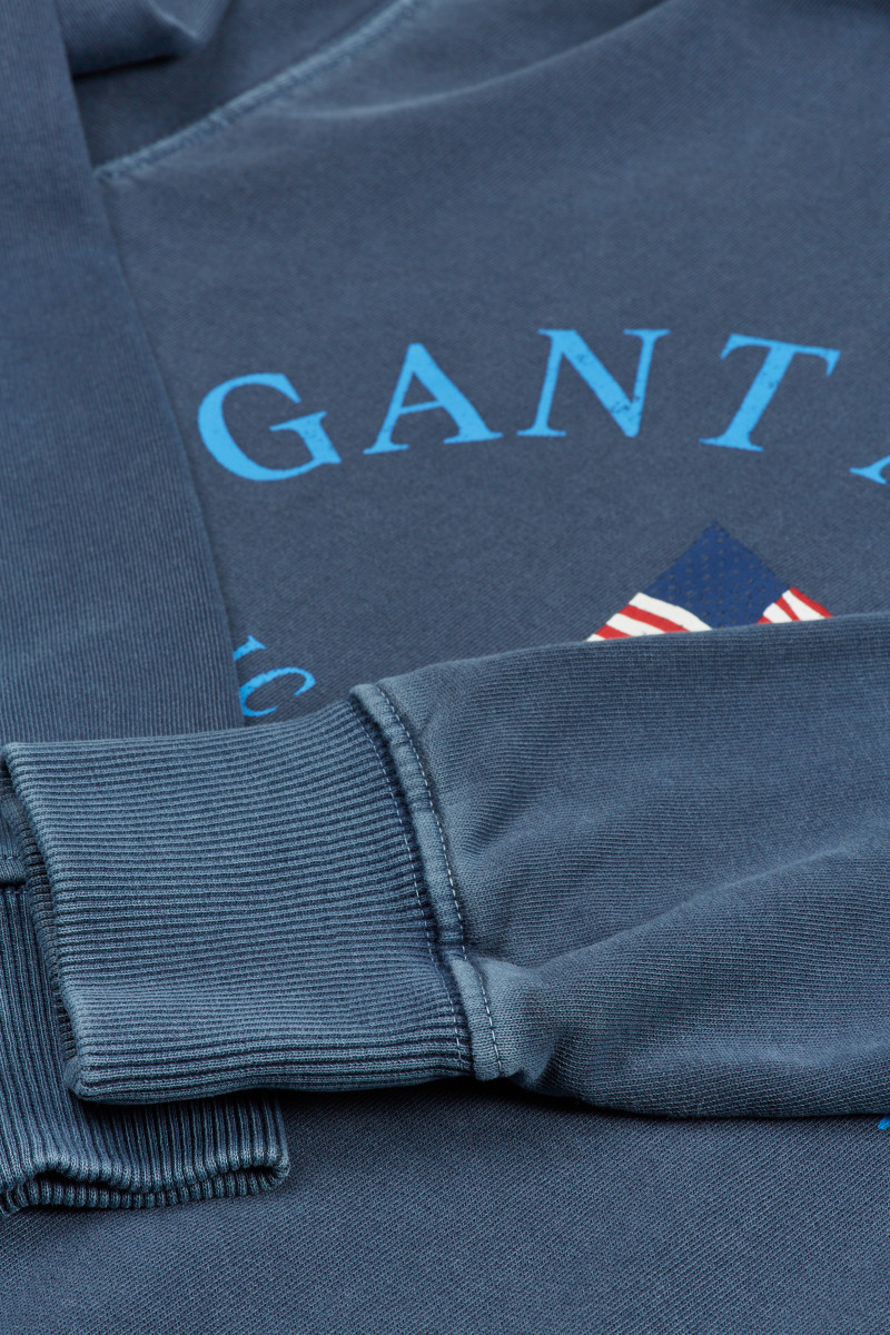 MIKINA GANT SUNFADED GANT USA HOODIE evening blue GANT SK
