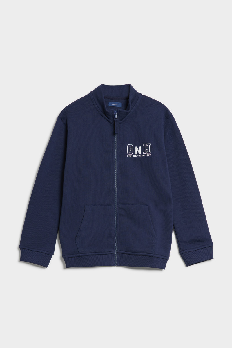 E-shop MIKINA GANT RELAXED GANT NEW HAVEN ZIP SWEAT modrá 146/152