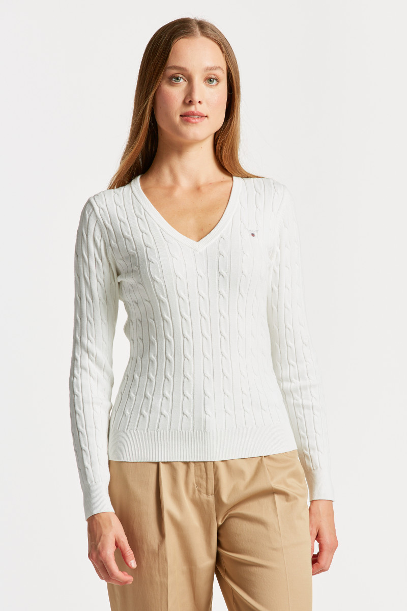Gonna In Cotone Stretch A Coste GANT – Modello Cable Skirt, Vestibilità Comoda, Cotone Di Alta Qualità