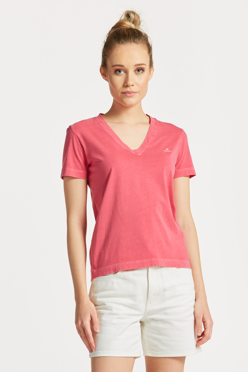 Gant Women Pink Round Neck T-Shirt