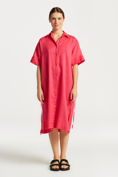 ŠATY GANT RELAXED SS LINEN SHIRT DRESS - Fotografie č. 1