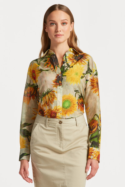 KOŠILE GANT REL COT SILK SUNFLOWER PRINT SHIRT - Fotografie č. 1