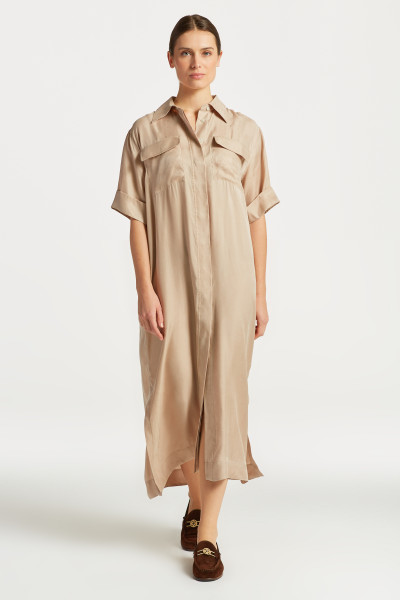 ŠATY GANT REL SS FLAP POCKET SHIRT DRESS - Fotografie č. 1