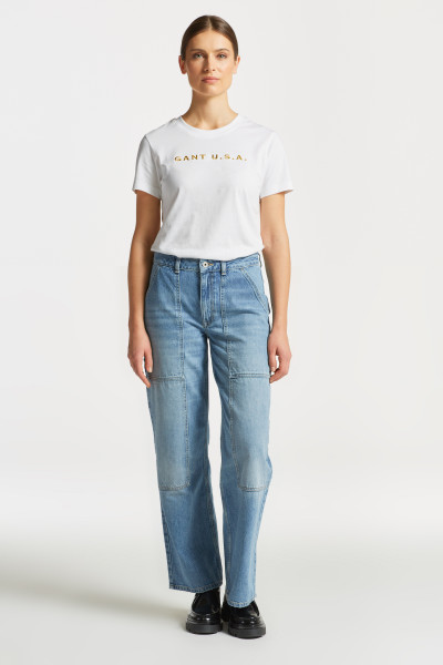 FARMER GANT WIDE LEG CARGO JEANS - Kép 1