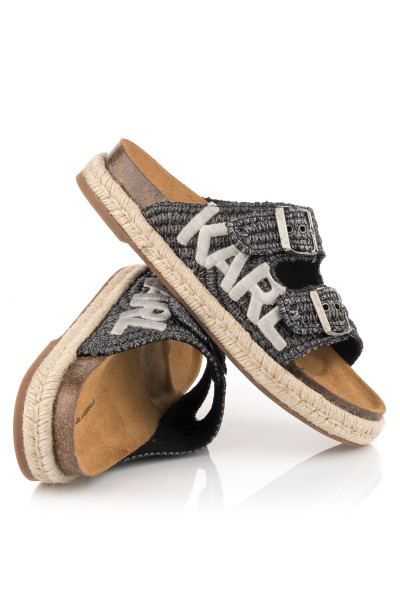 PANTOFLE KARL LAGERFELD DOUBLE BUCKLE KARL - Fotografie č. 1