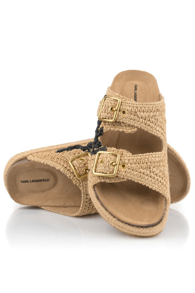 PANTOFLE KARL LAGERFELD DOUBLE BUCKLE KARL - Fotografie č. 2