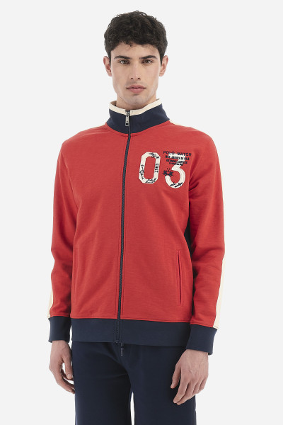 MIKINA LA MARTINA MAN FLEECE FULL ZIP SLUB FLEEC - Fotografia č. 1