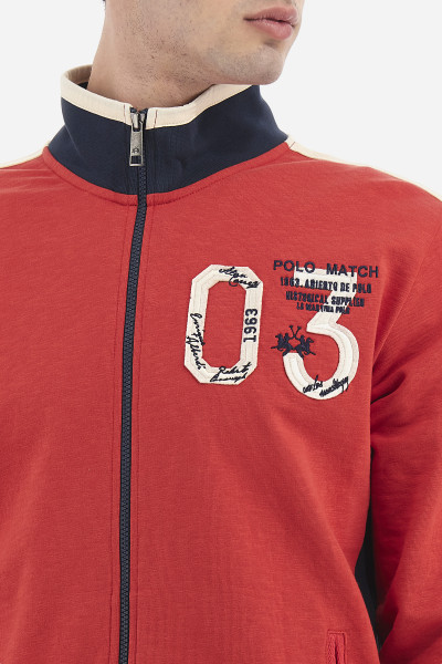 MIKINA LA MARTINA MAN FLEECE FULL ZIP SLUB FLEEC - Fotografia č. 4