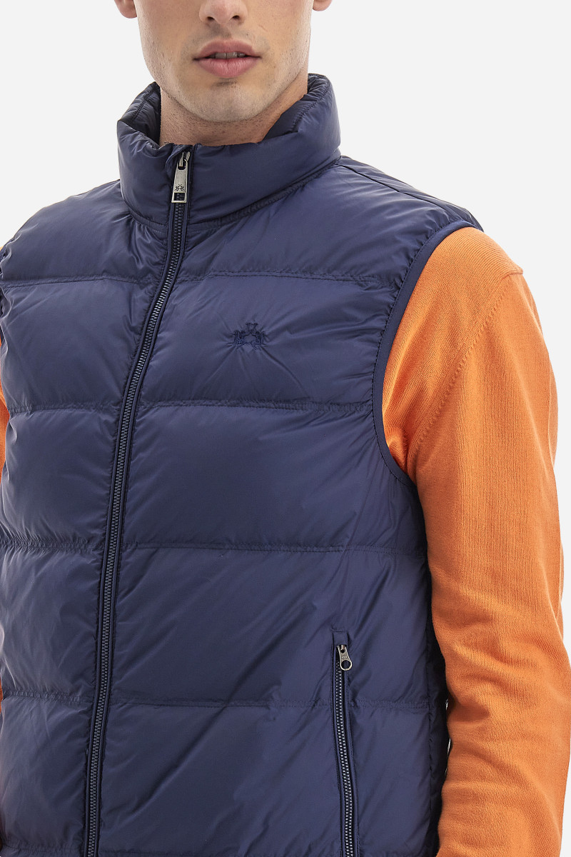 La Martina Blue Polyamide Men's Vest