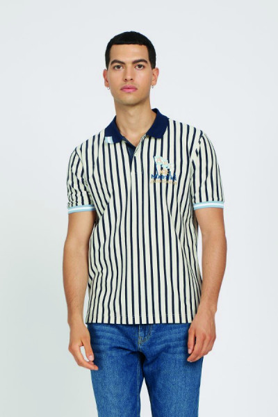 POLOKOŠEĽA LA MARTINA MAN POLO S/S STRIPED JERSEY - Fotografia č. 1