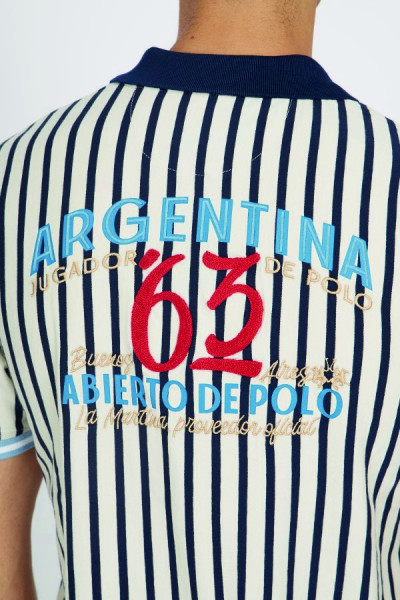 POLOKOŠEĽA LA MARTINA MAN POLO S/S STRIPED JERSEY - Fotografia č. 4
