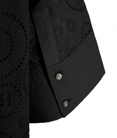 ŠATY KARL LAGERFELD BRODERIE ANGLAISE SHIRTDRESS - Fotografia č. 4