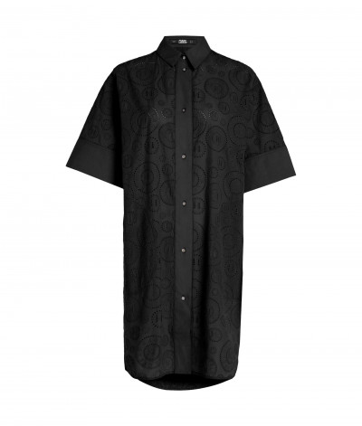 ŠATY KARL LAGERFELD BRODERIE ANGLAISE SHIRTDRESS - Fotografia č. 1