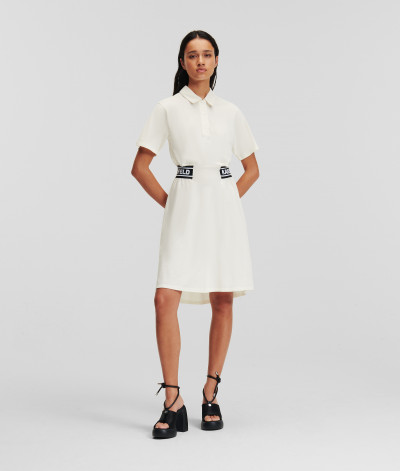 ŠATY KARL LAGERFELD PIQUE POLO DRESS - Fotografia č. 1