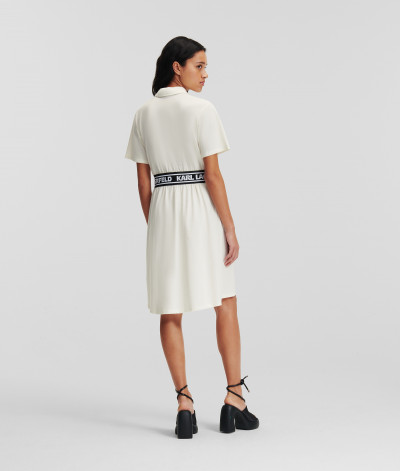 ŠATY KARL LAGERFELD PIQUE POLO DRESS - Fotografia č. 3