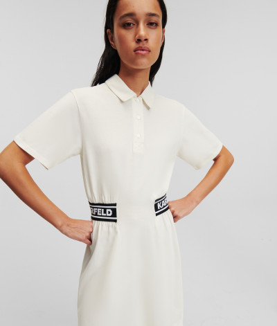 ŠATY KARL LAGERFELD PIQUE POLO DRESS - Fotografia č. 5