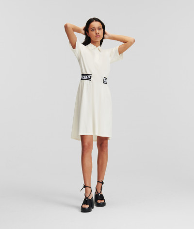 ŠATY KARL LAGERFELD PIQUE POLO DRESS - Fotografia č. 4