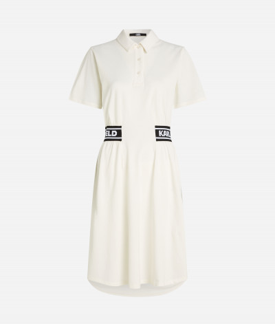 ŠATY KARL LAGERFELD PIQUE POLO DRESS - Fotografia č. 6
