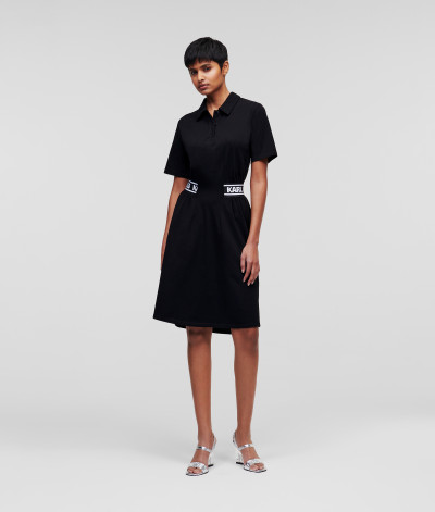 ŠATY KARL LAGERFELD PIQUE POLO DRESS - Fotografia č. 1
