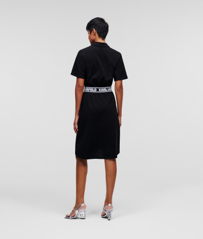 ŠATY KARL LAGERFELD PIQUE POLO DRESS - Fotografia č. 3