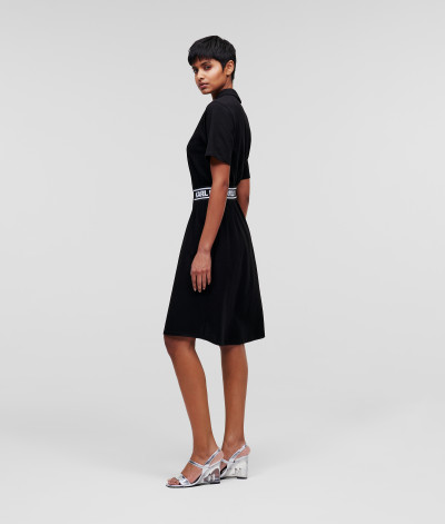 ŠATY KARL LAGERFELD PIQUE POLO DRESS - Fotografia č. 2