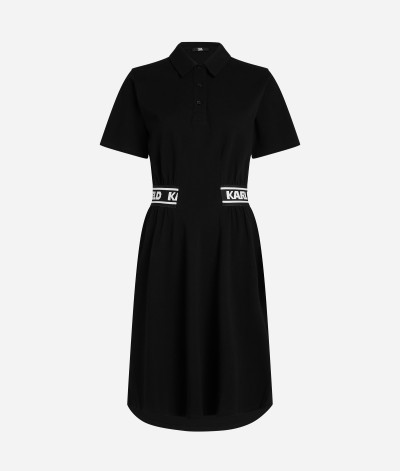 ŠATY KARL LAGERFELD PIQUE POLO DRESS - Fotografia č. 6