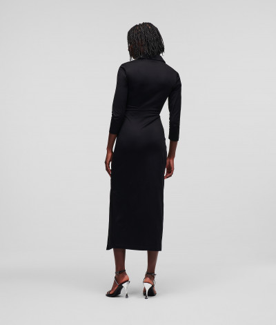 ŠATY KARL LAGERFELD JERSEY SHIRT DRESS - Fotografie č. 3