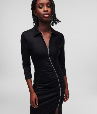 ŠATY KARL LAGERFELD JERSEY SHIRT DRESS - Fotografie č. 5
