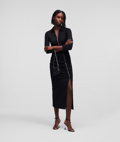 ŠATY KARL LAGERFELD JERSEY SHIRT DRESS - Fotografie č. 4