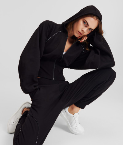 MIKINA KARL LAGERFELD PUFFY SLEEVE HOODIE - Fotografie č. 6