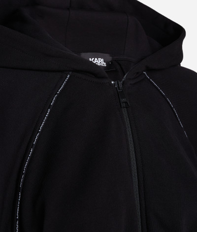 MIKINA KARL LAGERFELD PUFFY SLEEVE HOODIE - Fotografie č. 7