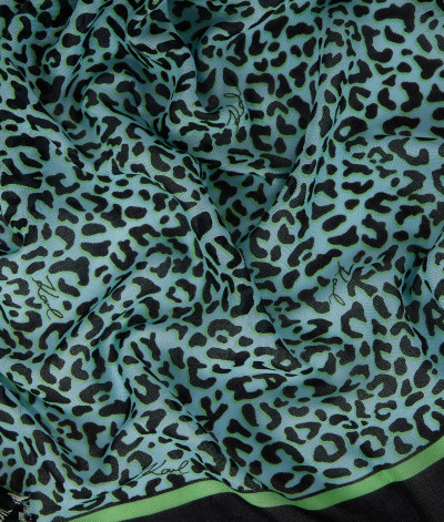 SÁL KARL LAGERFELD K/MONOGRAM SCARF LEOPARD - Kép 3